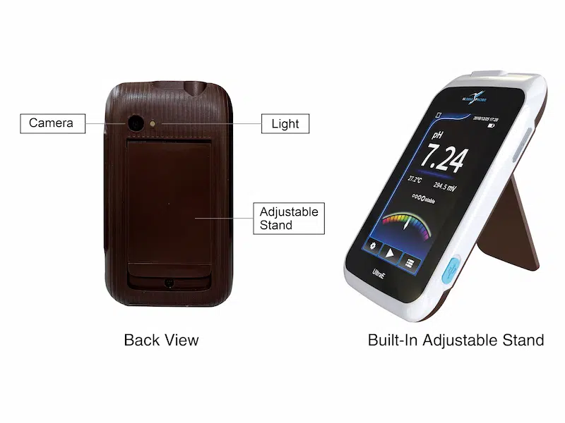 The introduction of the dimension and the interfaces of the calibration-free micro disposable pH meter/pH measurement system/ Humming Probe UX100/UltraE